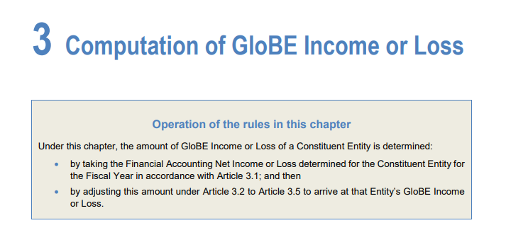 计算GloBE Income的进一步说明