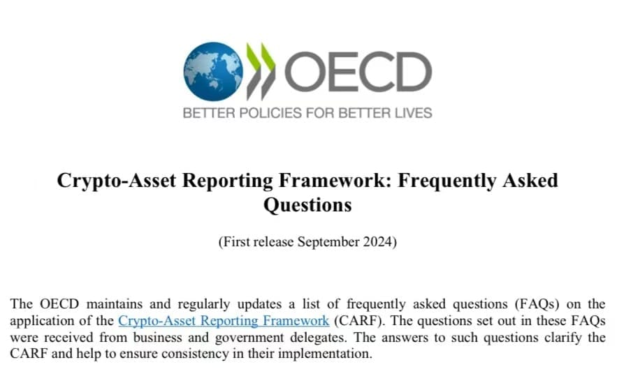 OECD Releases First FAQ on CARF